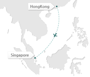 홍콩/싱가폴 지도 이미지